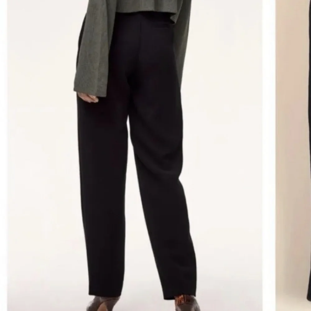 Aritzia Wilford Black Tie Crop Pants